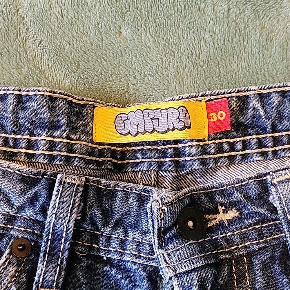 Empyre Men’s Ultra Loose Blue Denim Jean Shorts Size 30 - Picture 2 of 8